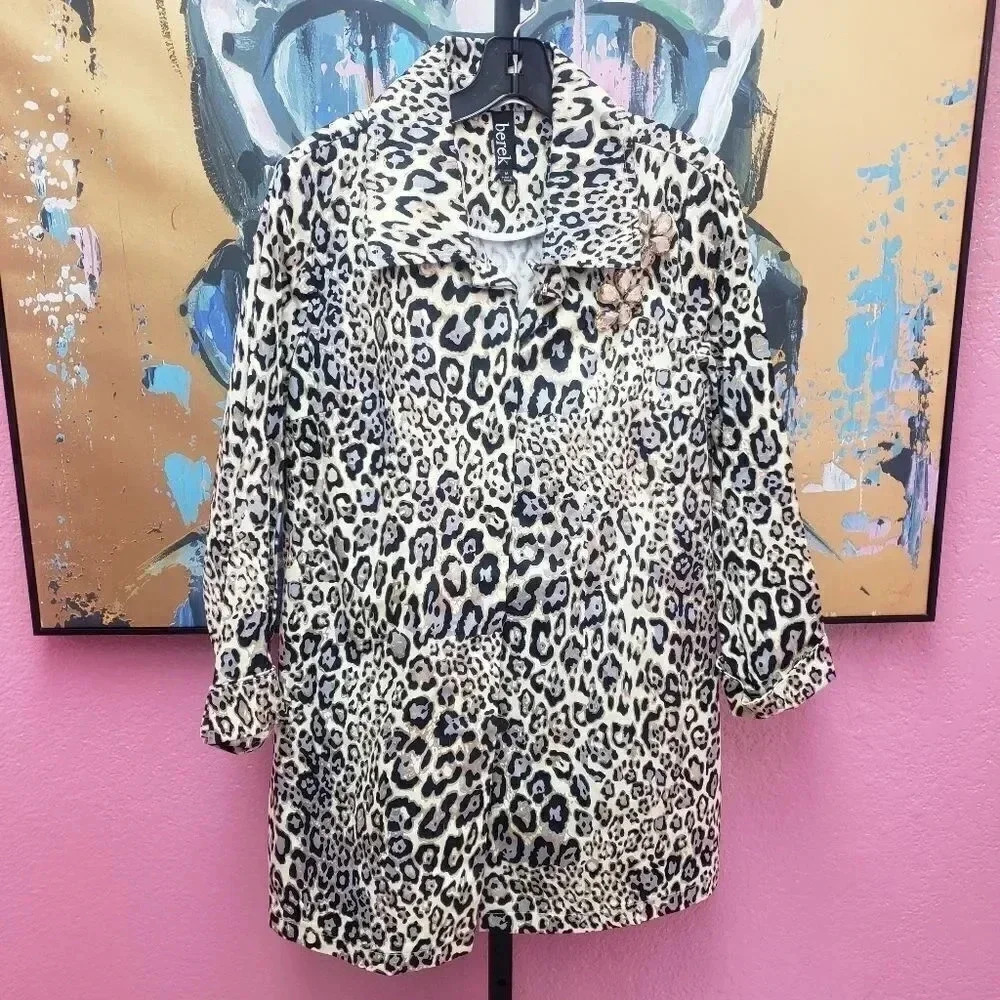 New with Tags Berek Leopard Shimmery Jacket/Coat